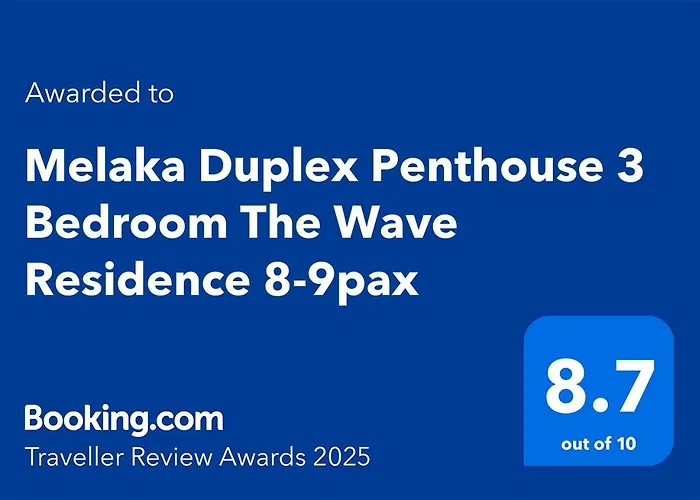 Melaka Duplex Penthouse 3 Bedroom The Wave Residence 8-9Pax